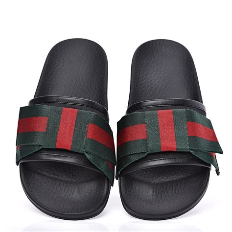 womens gucci slides bow|Gucci slide sandals.